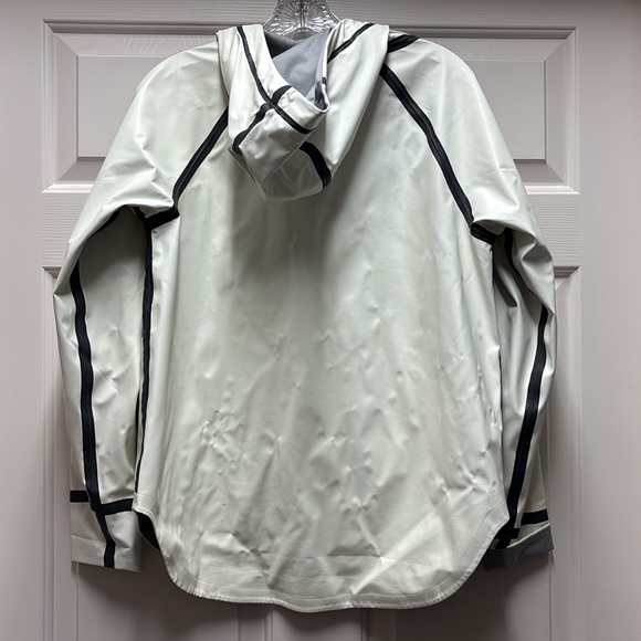 Columbia titanium outdry reversible White gray hooded Jacket raincoat medium - Picture 2 of 6